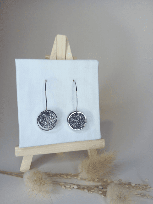 Boucles d&#039;oreilles &quot;Auréole&quot; à paillettes